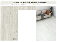 Refined White Oak Click Stone Plastic Composite Flooring Fireproof GKBM Greenpy SY-W3001