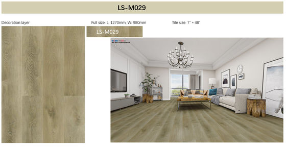 0.3mm SPC Flooring Fire Retardant Wood Grain