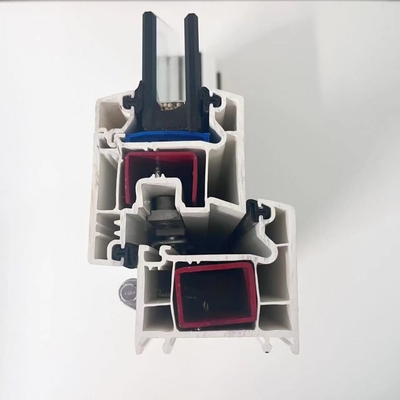 Profiles de fenêtre en caoutchouc en PVC blanc Isolation thermique GKBM 60 Sereis